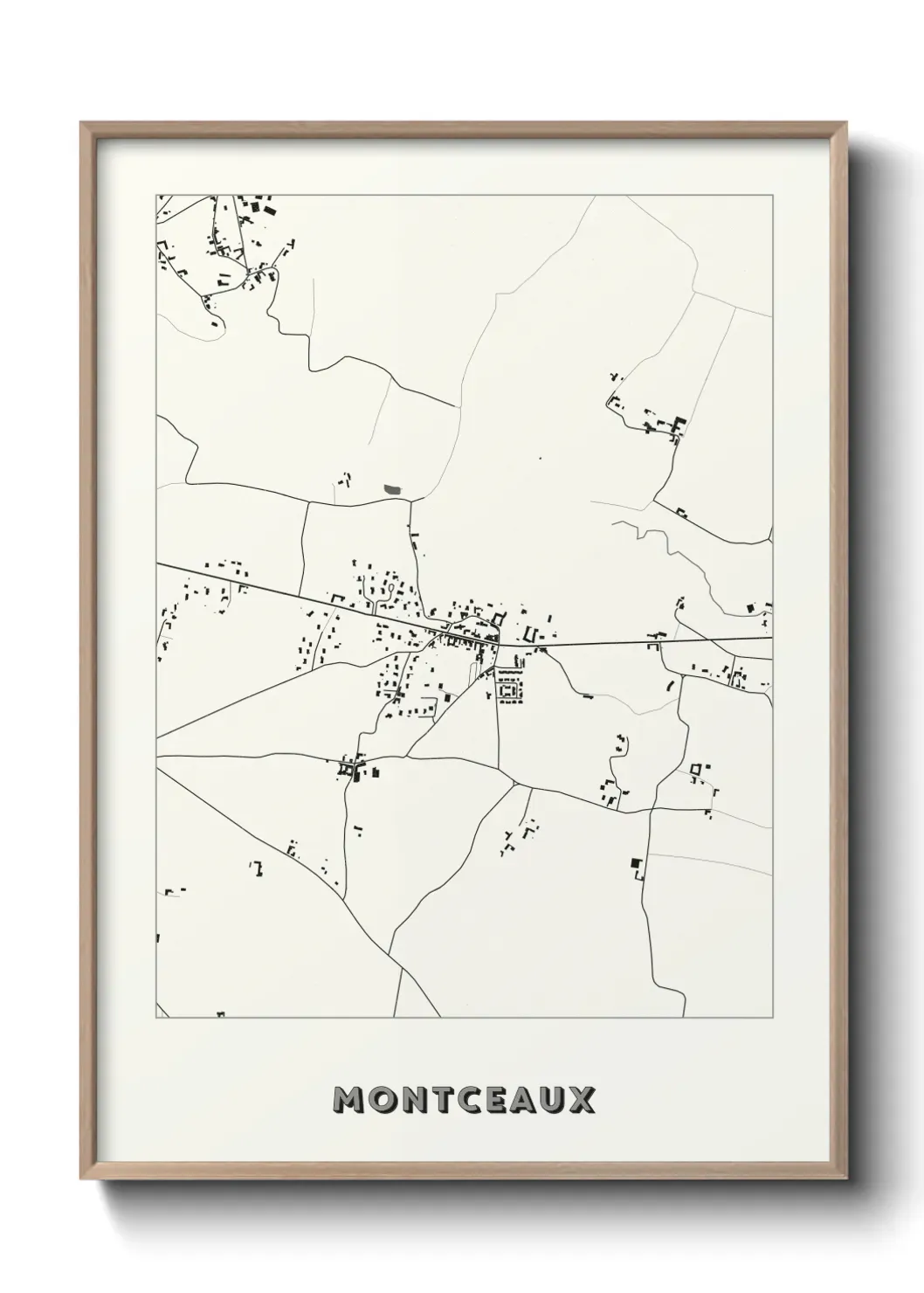 Un poster carte Montceaux