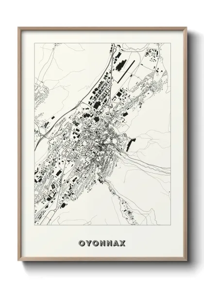 Une affiche de carte sur Oyonnax