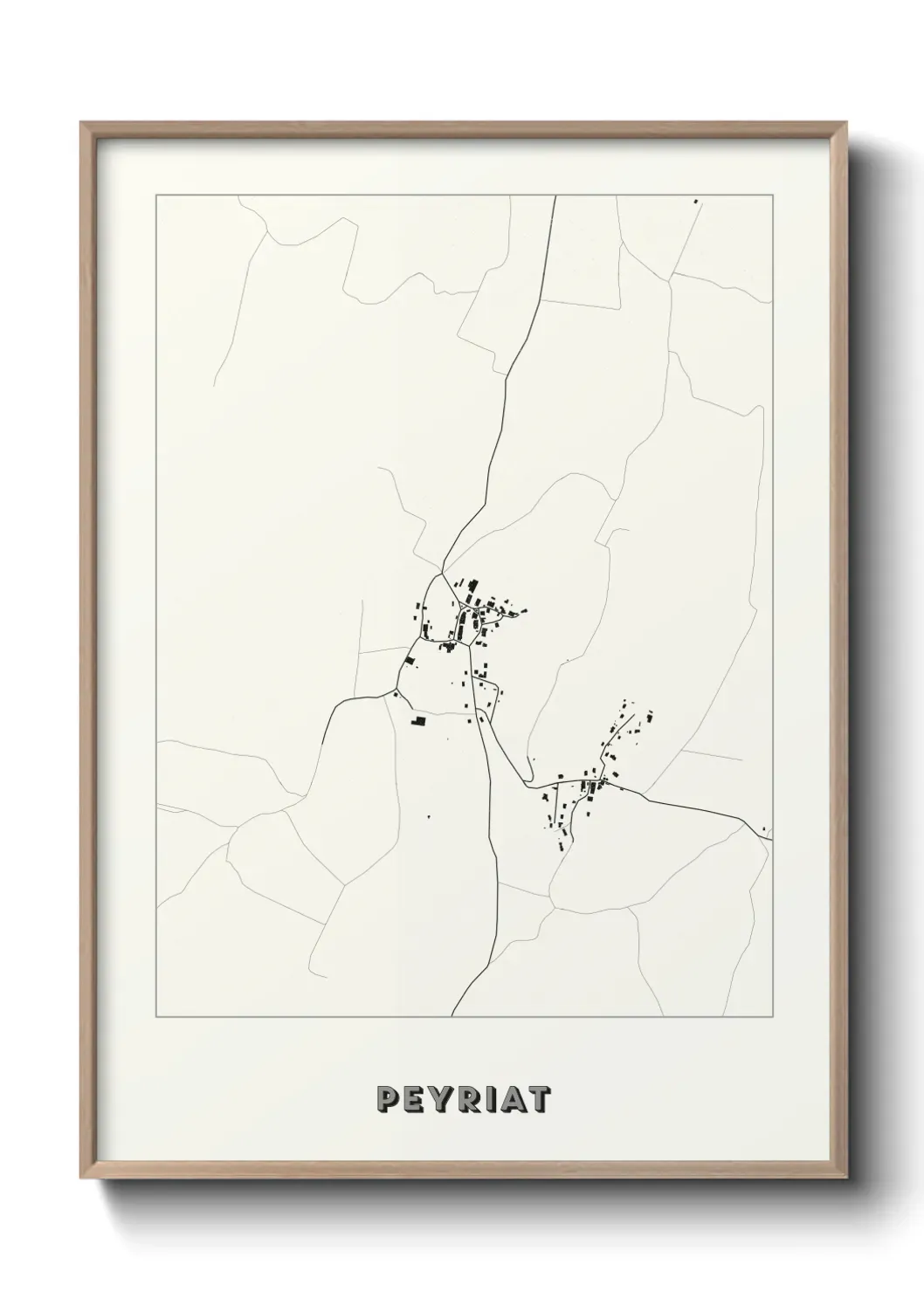 Un poster carte Peyriat