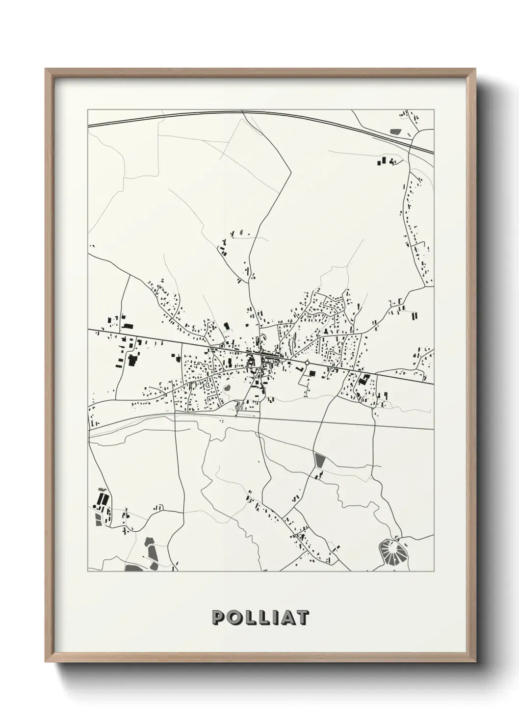 Un poster carte Polliat