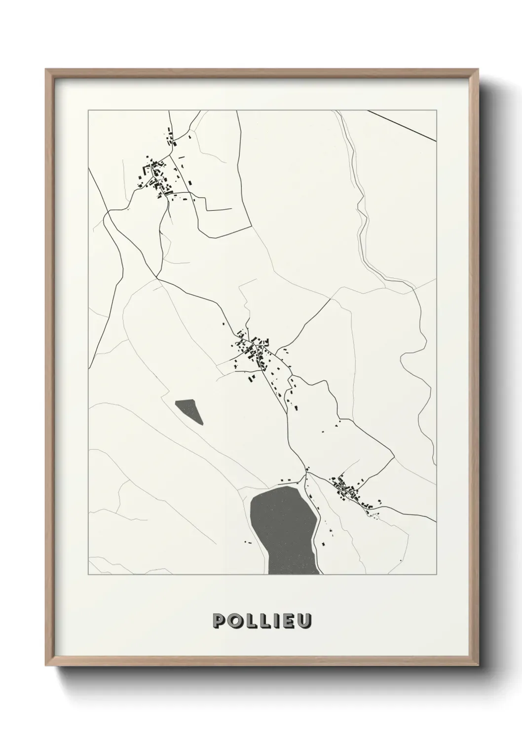 Un poster carte Pollieu