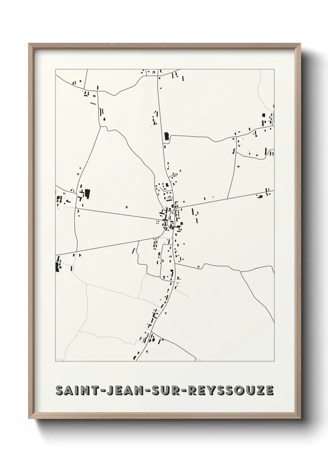Un poster carte Saint-Jean-sur-Reyssouze