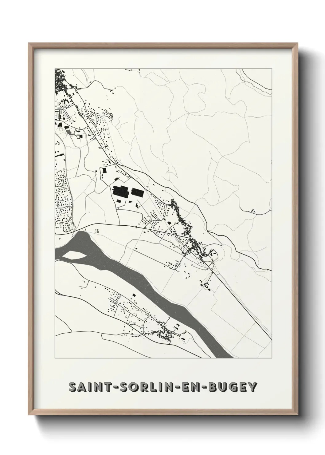 Un poster carte Saint-Sorlin-en-Bugey