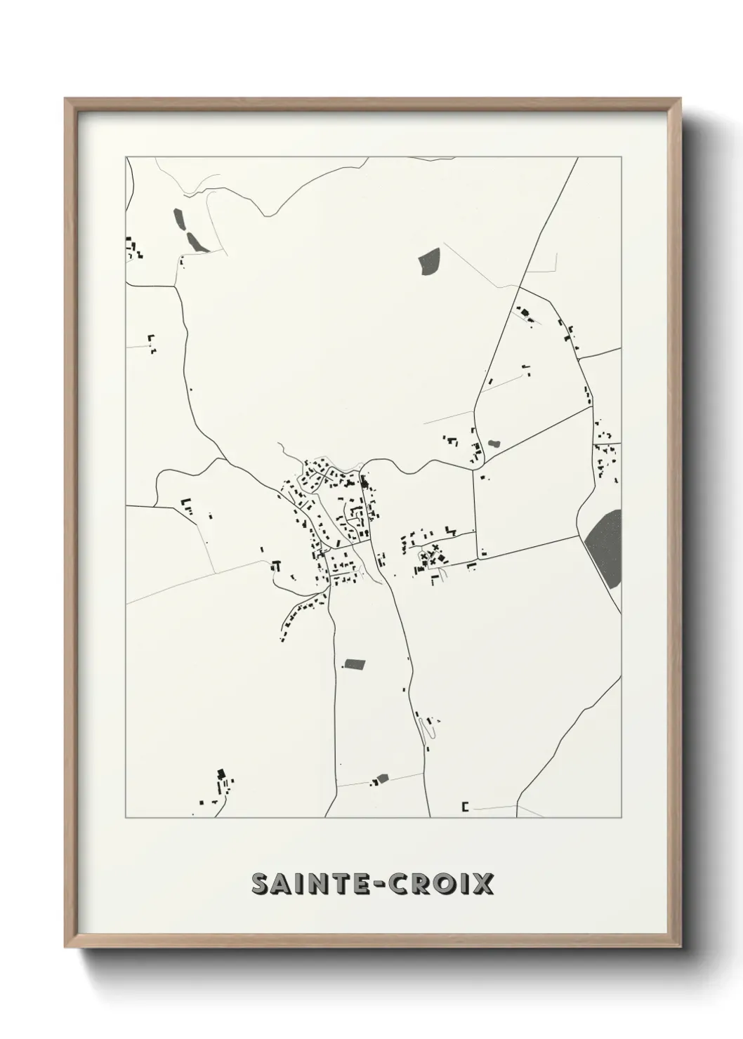 Un poster carte Sainte-Croix