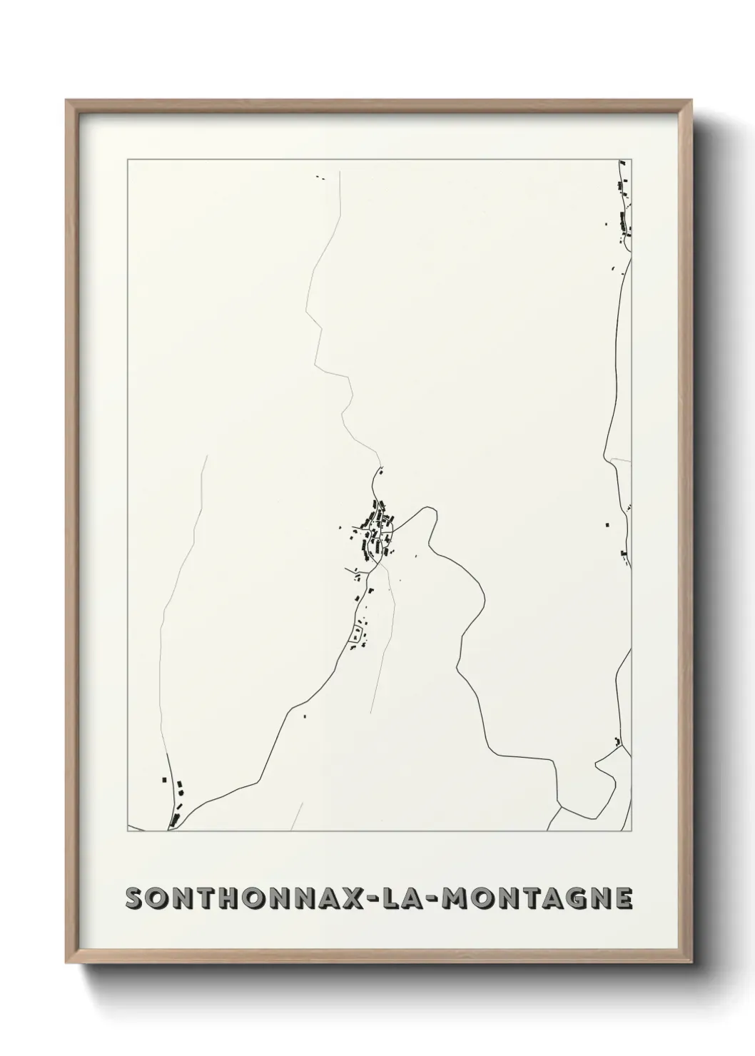 Un poster carte Sonthonnax-la-Montagne