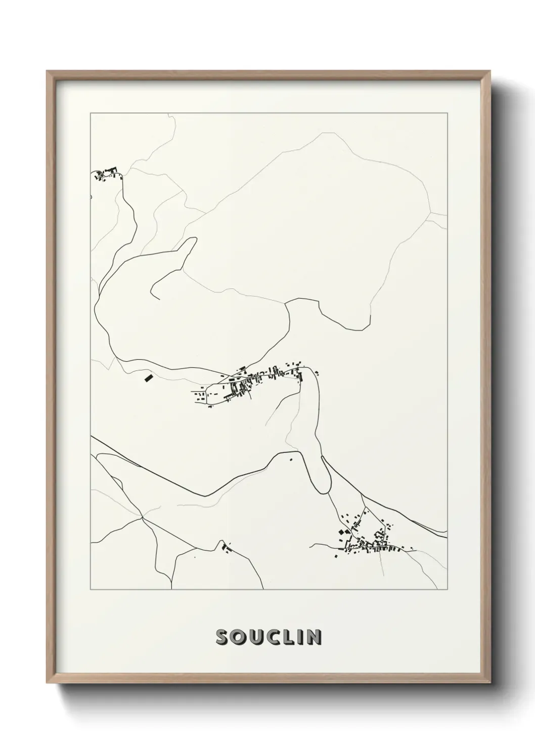 Un poster carte Souclin