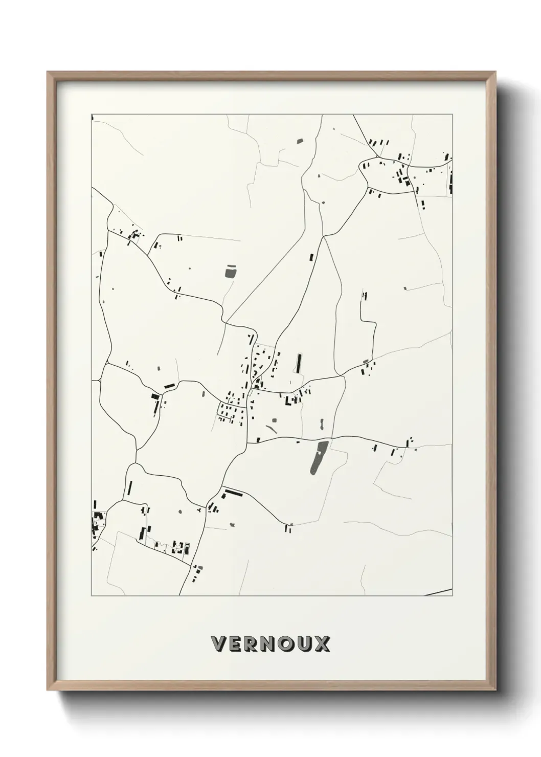 Un poster carte Vernoux