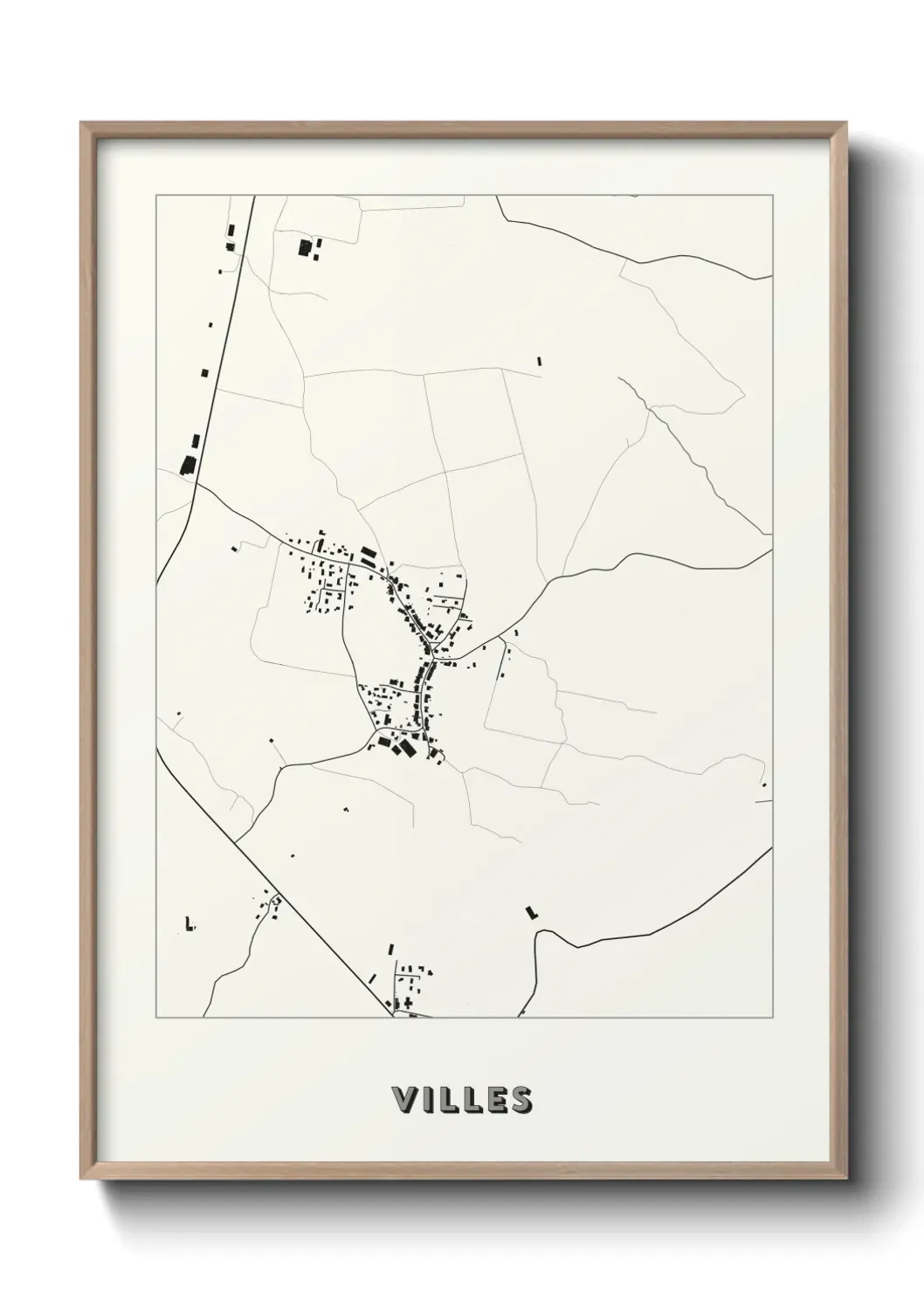 Un poster carte Villes