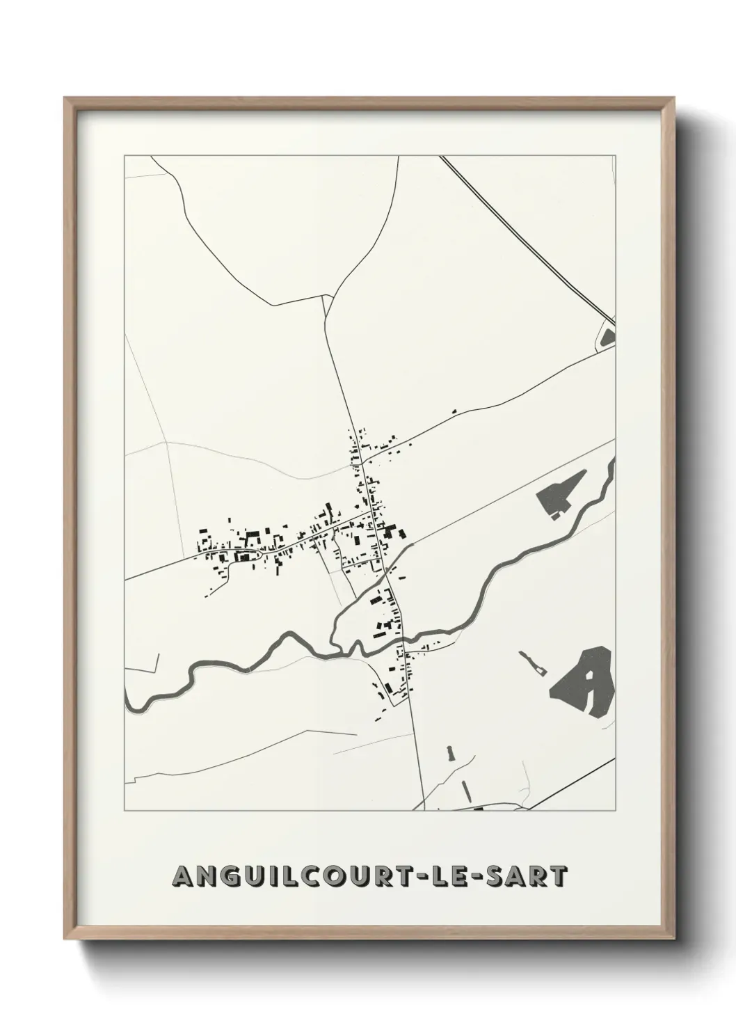 Un poster carte Anguilcourt-le-Sart