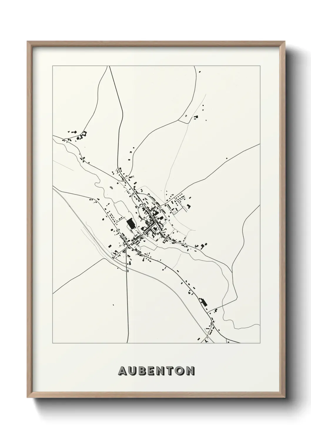 Un poster carte Aubenton