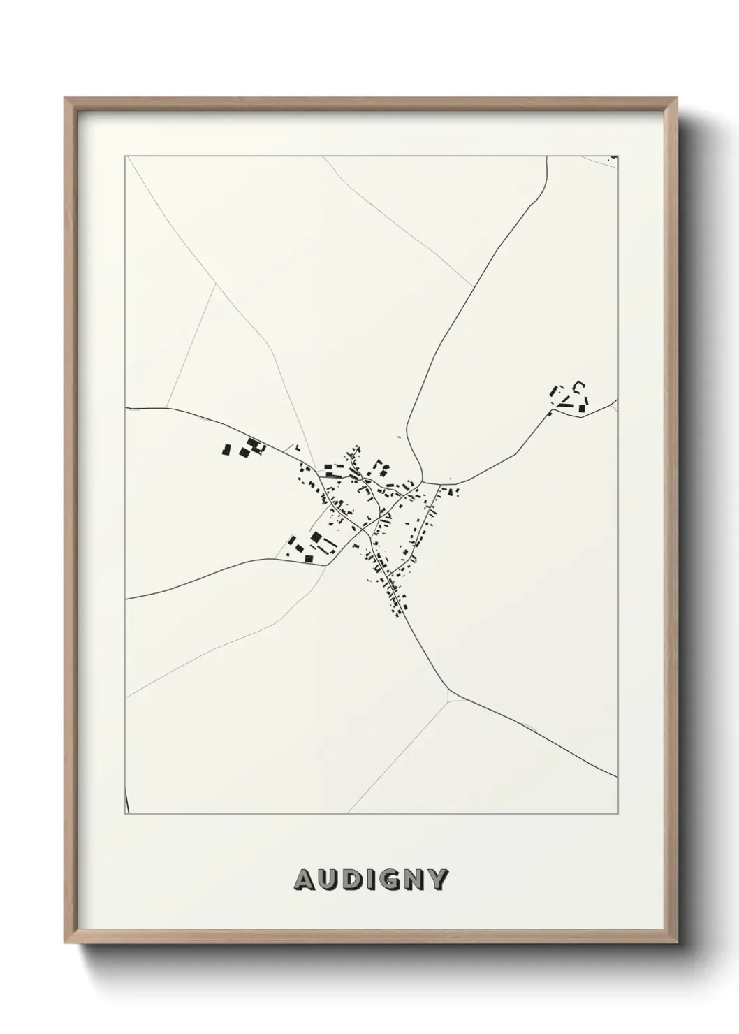 Un poster carte Audigny