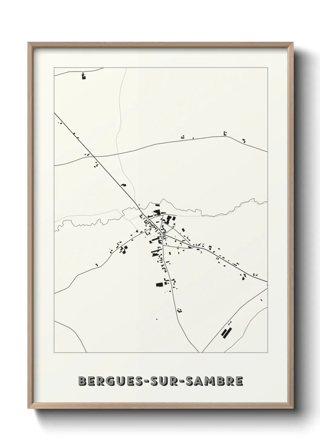 Un poster carteBergues-sur-Sambre