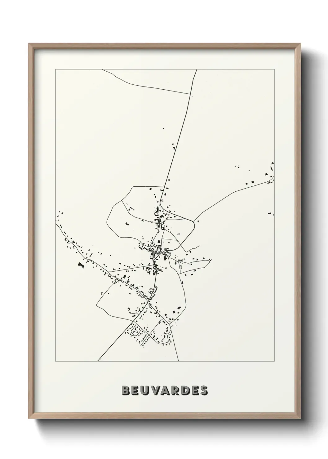 Un poster carte Beuvardes