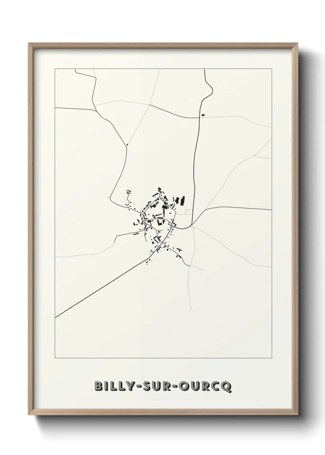 Un poster carte Billy-sur-Ourcq
