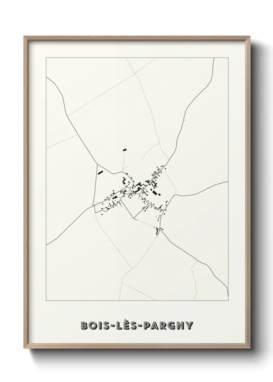 Un poster carte Bois-lès-Pargny