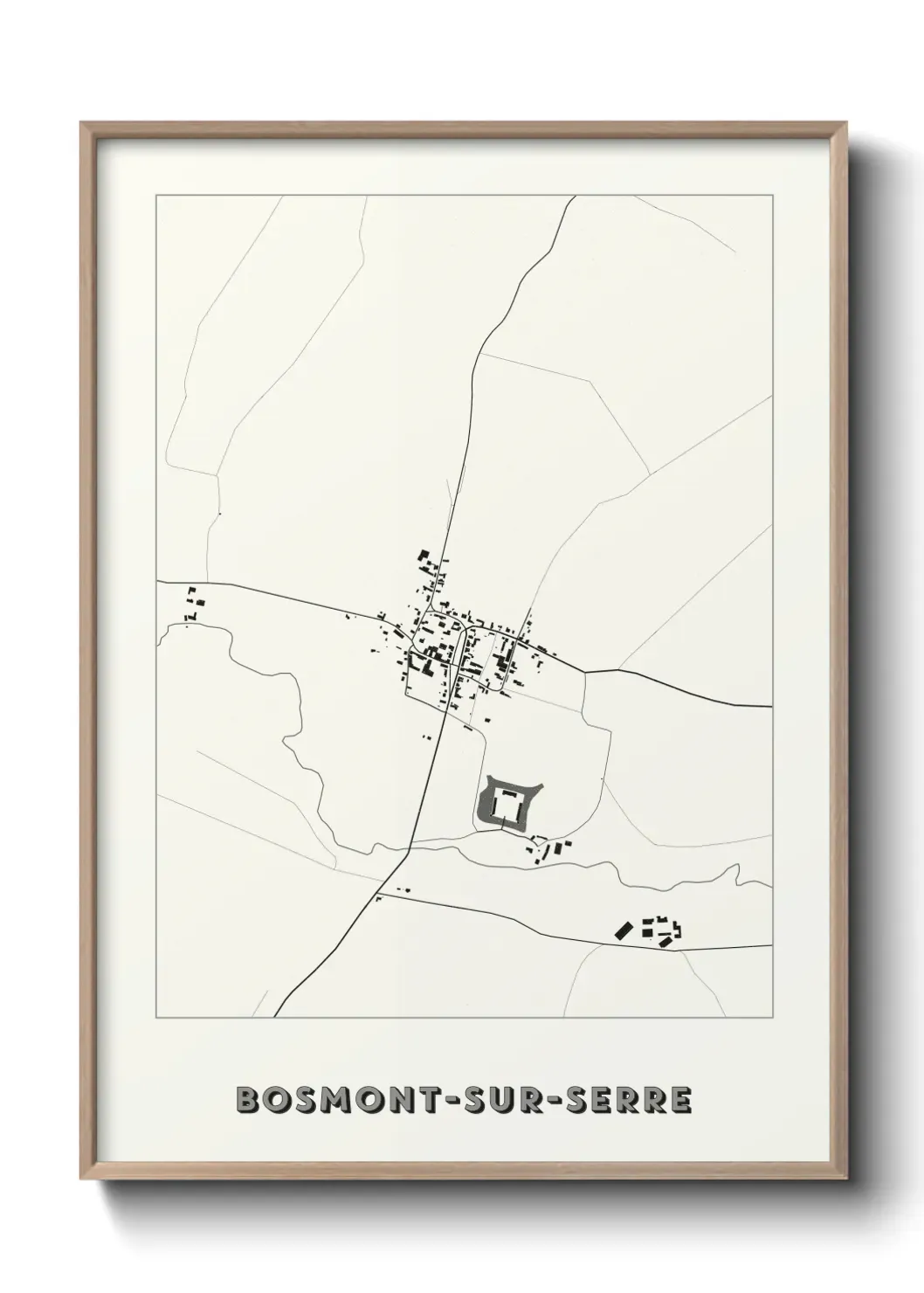 Un poster carte Bosmont-sur-Serre