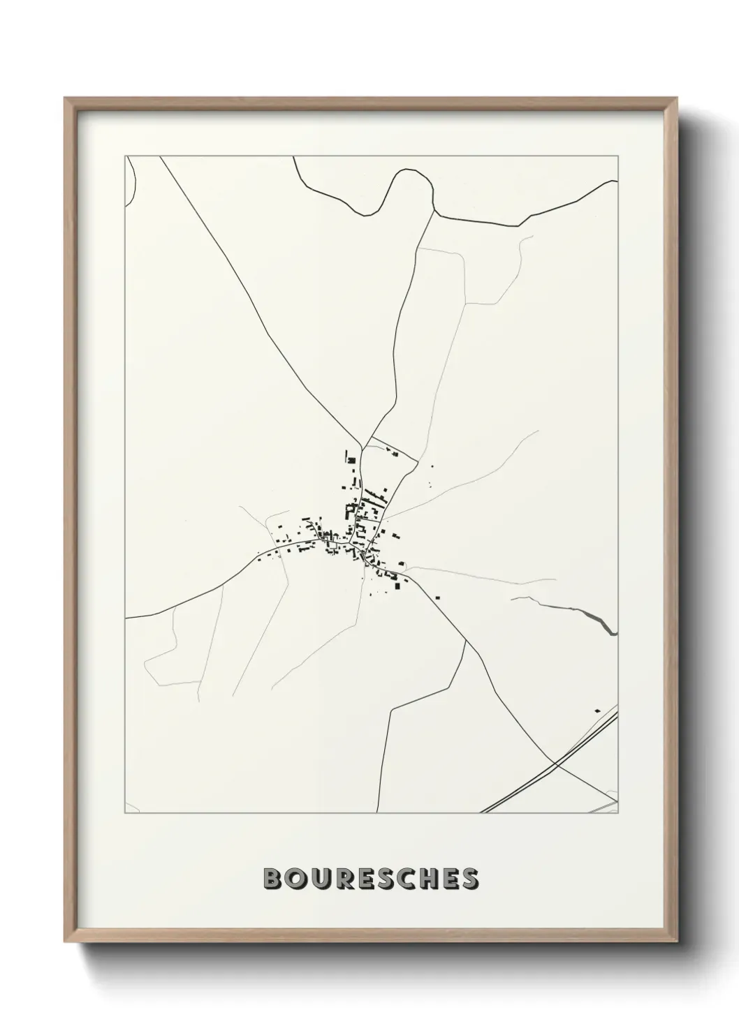 Un poster carte Bouresches