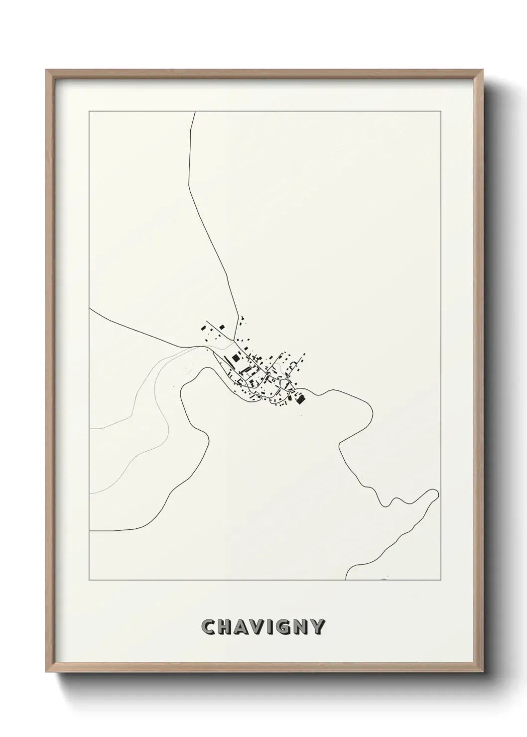 Un poster carte Chavigny