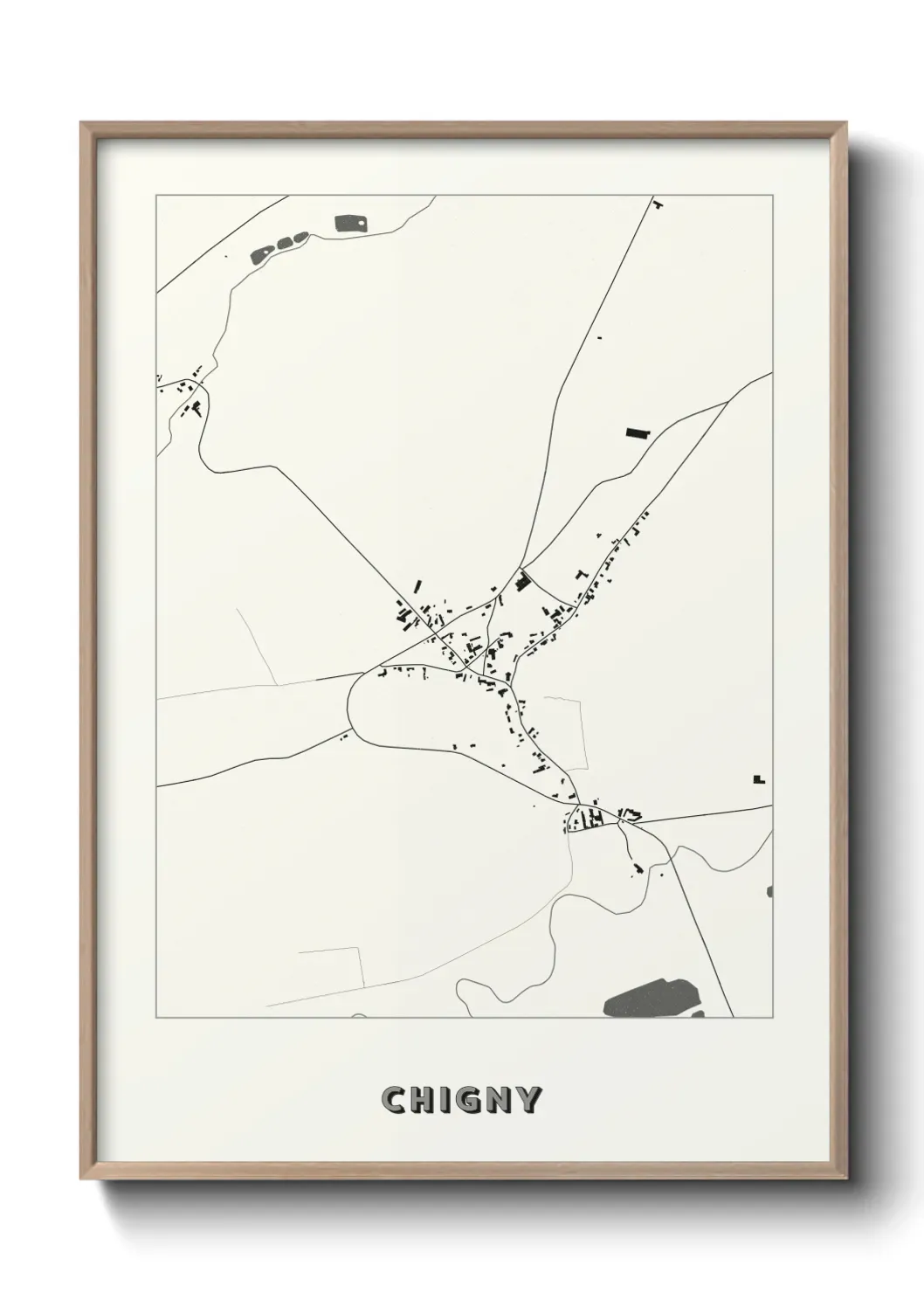 Un poster carte Chigny
