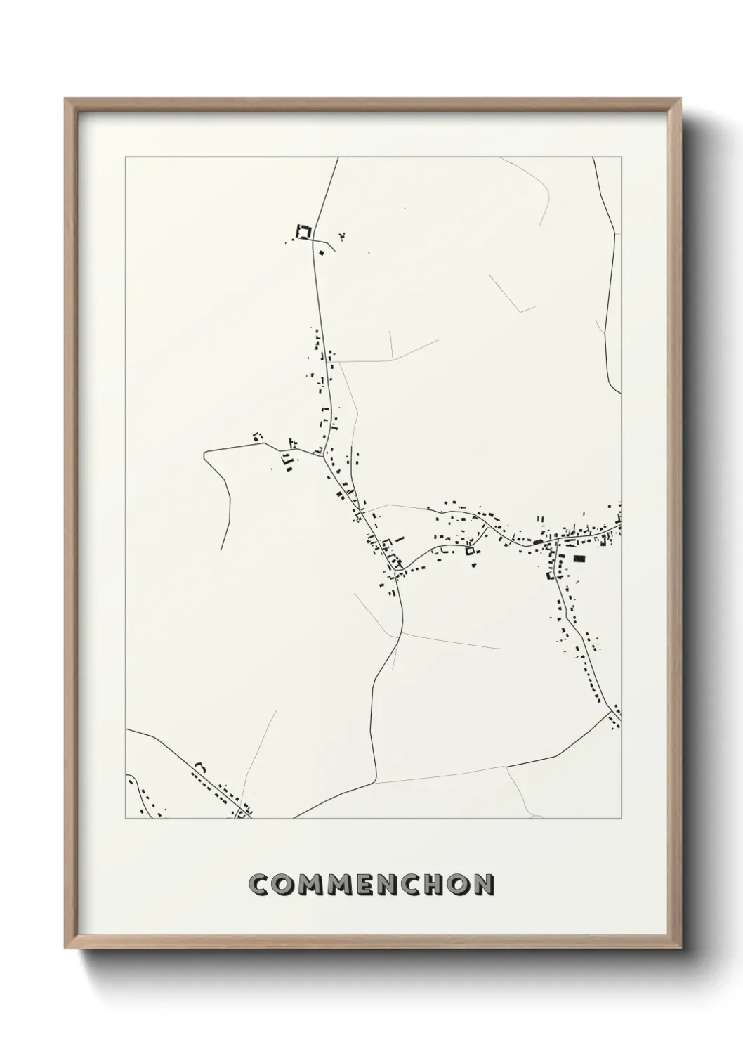Un poster carte Commenchon