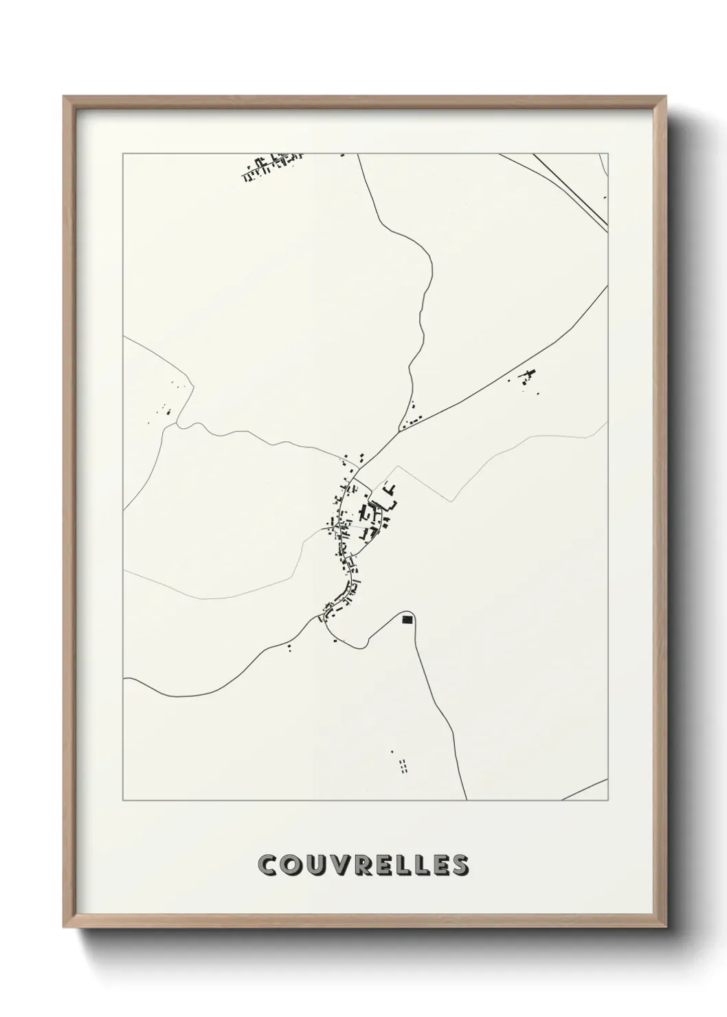 Un poster carte Couvrelles