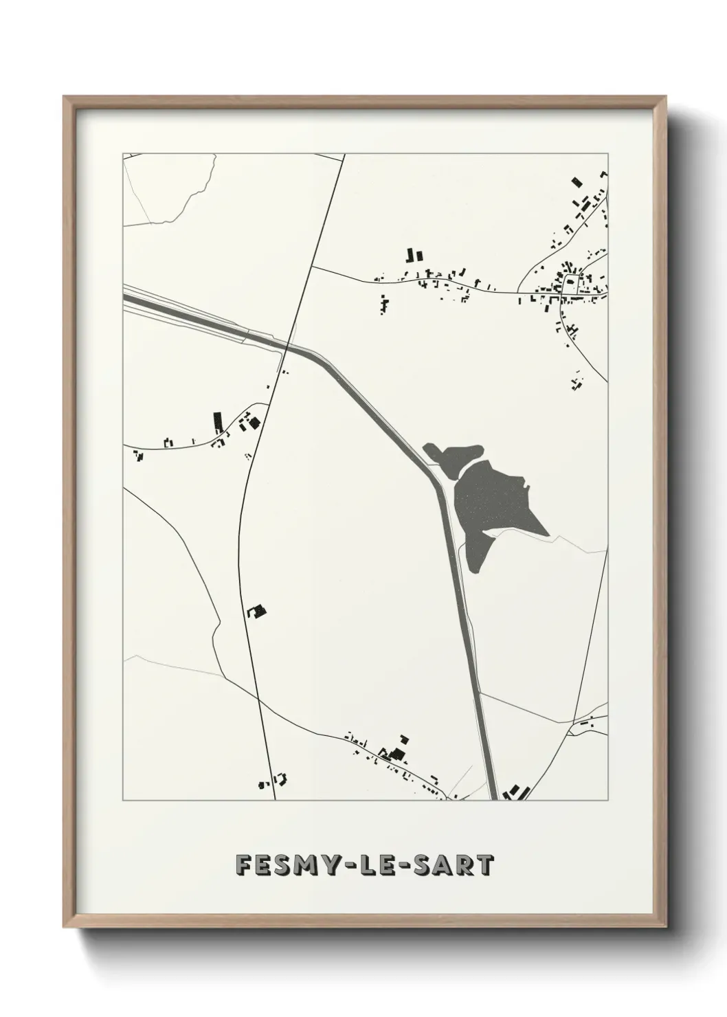 Un poster carte Fesmy-le-Sart