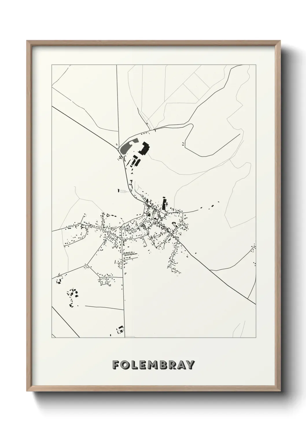 Un poster carte Folembray