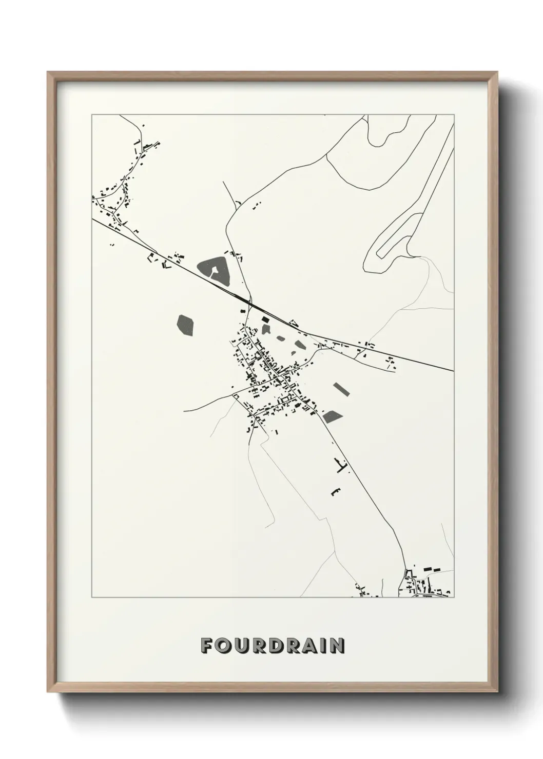 Un poster carte Fourdrain