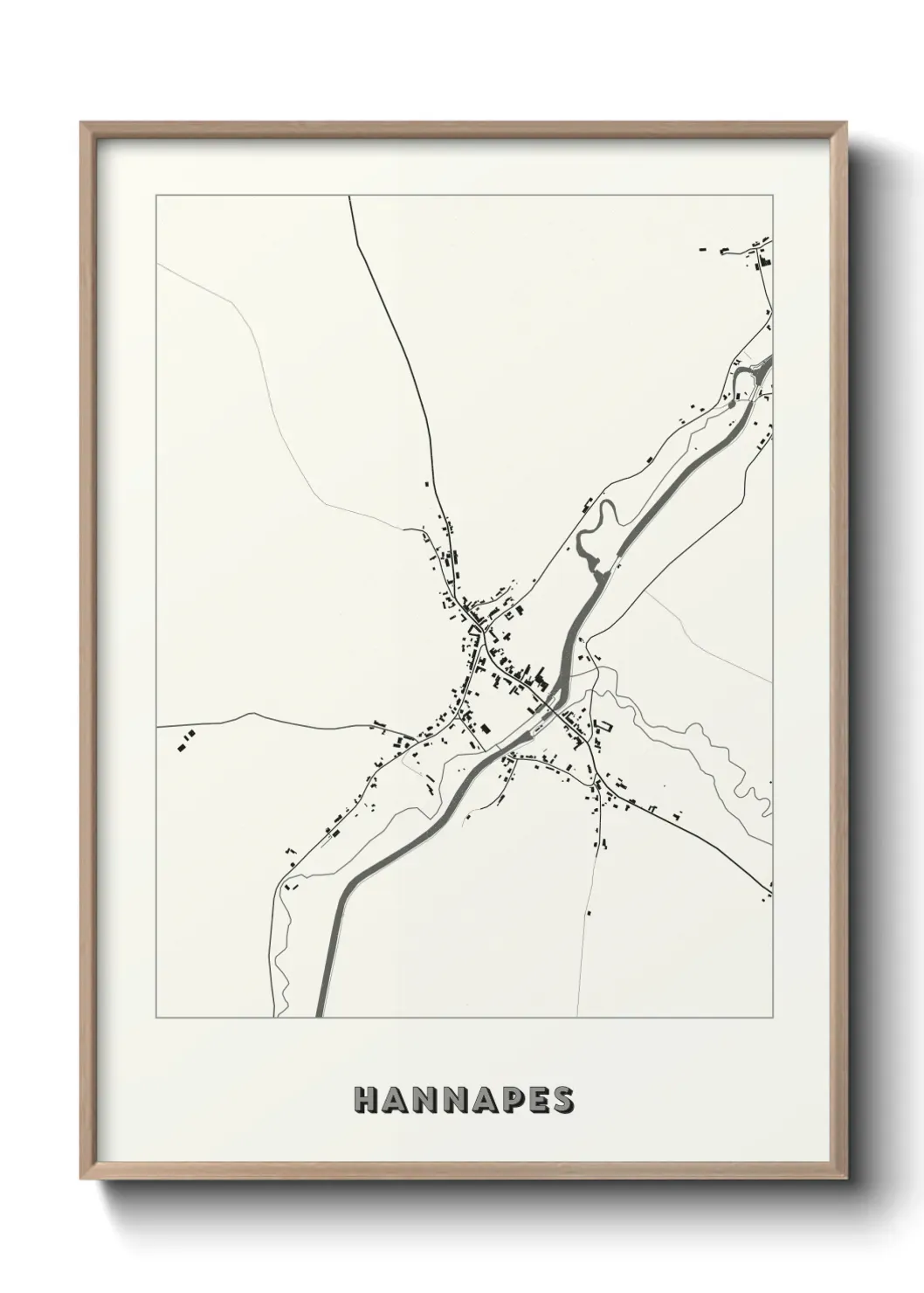 Un poster carte Hannapes