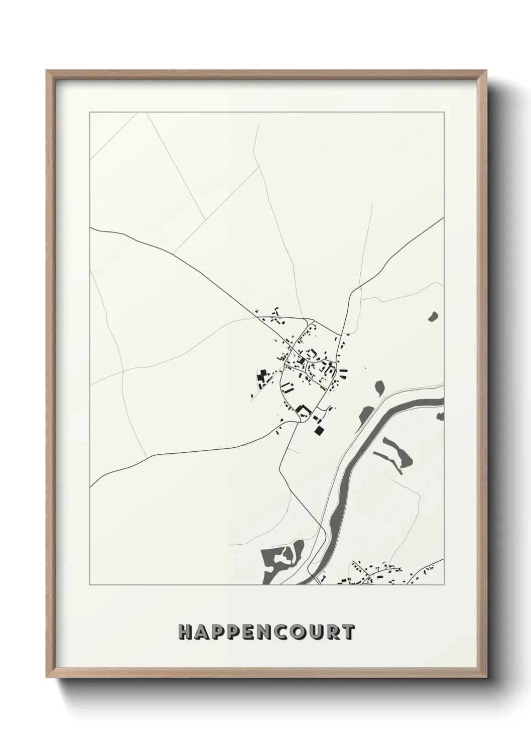Un poster carte Happencourt