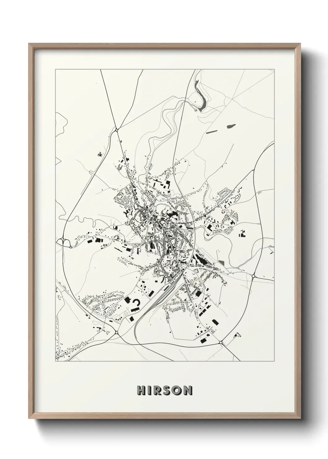 Un poster carte Hirson