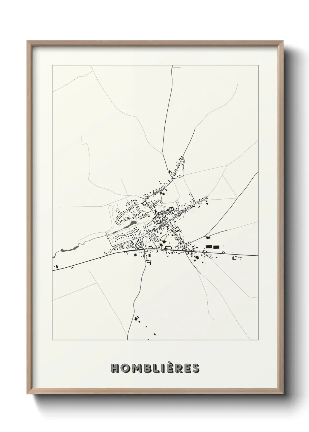 Un poster carte Homblières