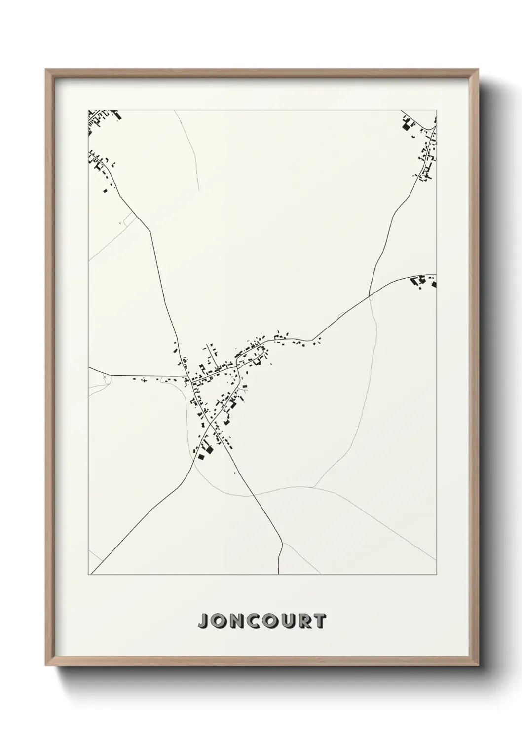 Un poster carte Joncourt