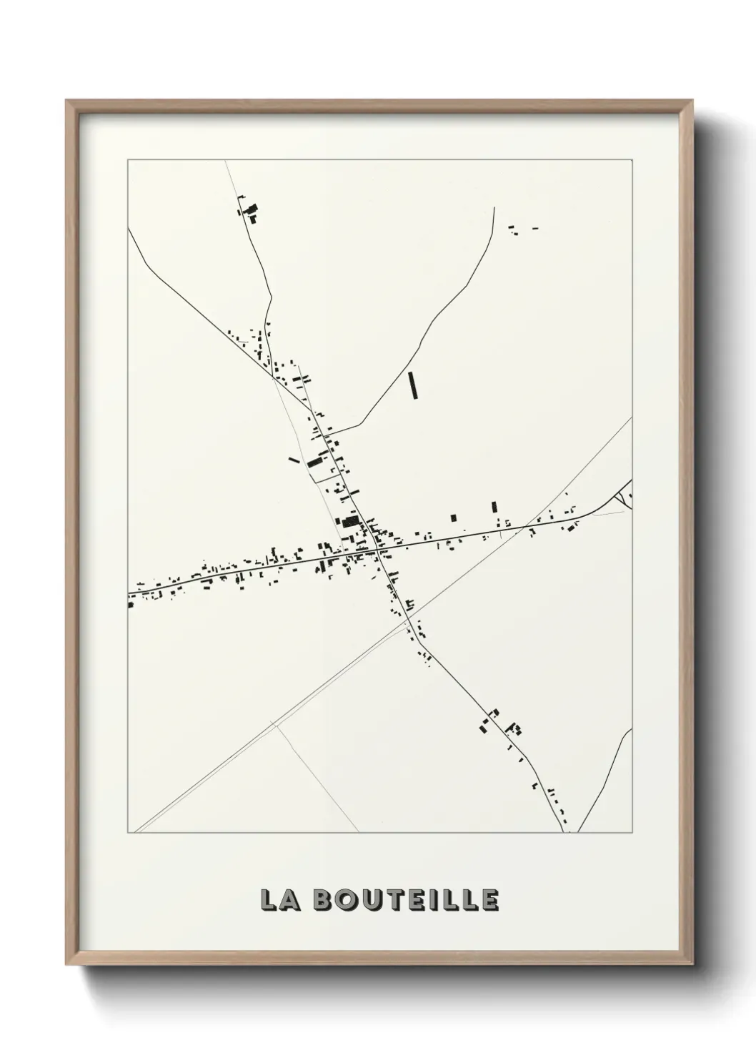 Un poster carte La Bouteille