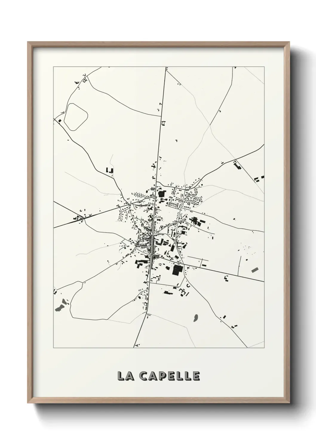 Un poster carte La Capelle