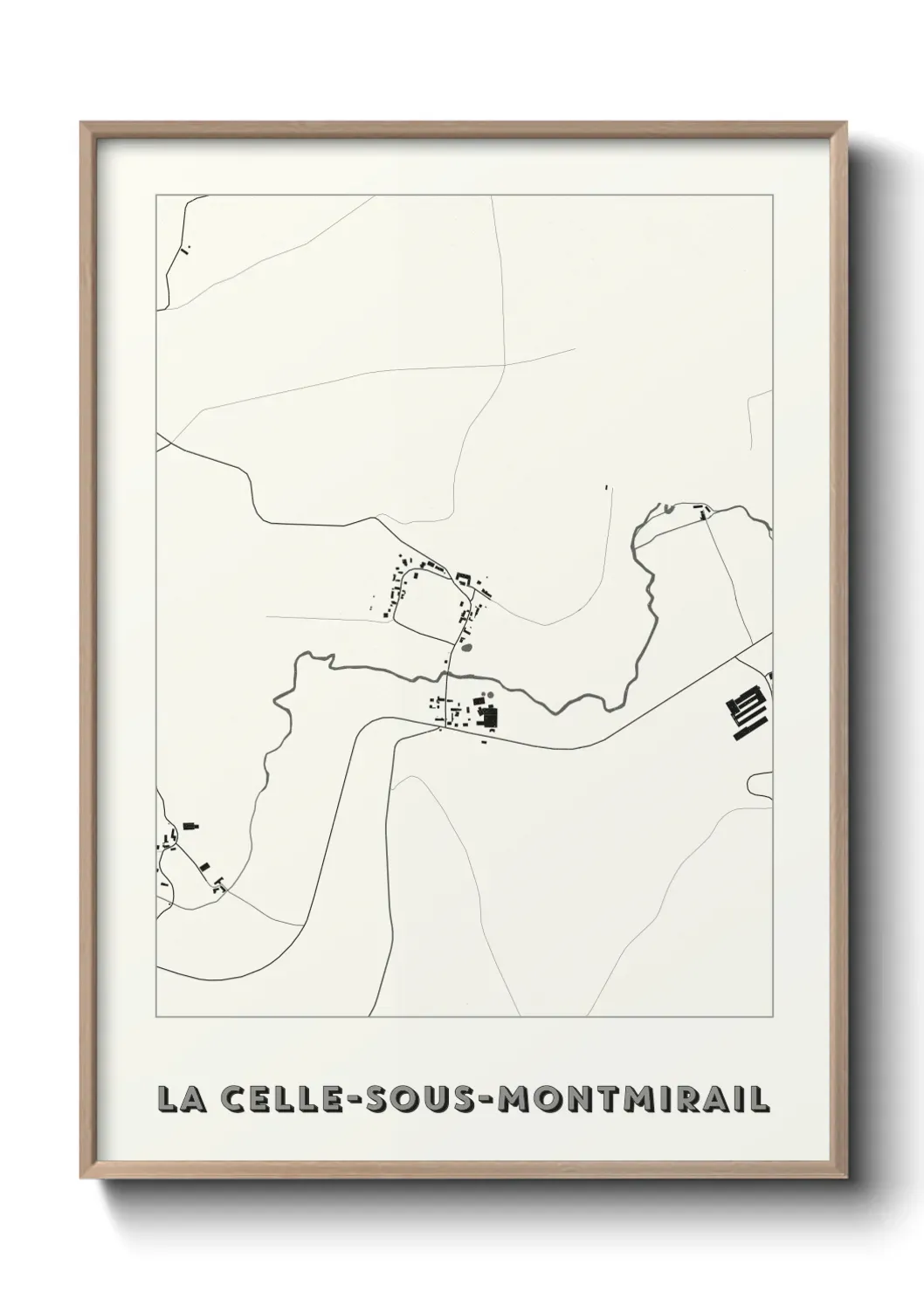 Un poster carte La Celle-sous-Montmirail