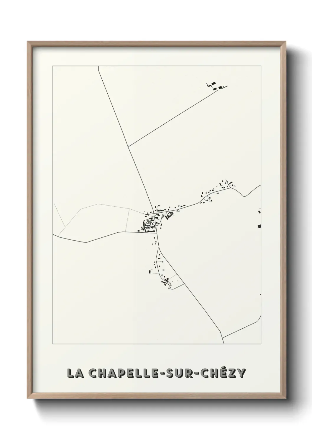 Un poster carte La Chapelle-sur-Chézy