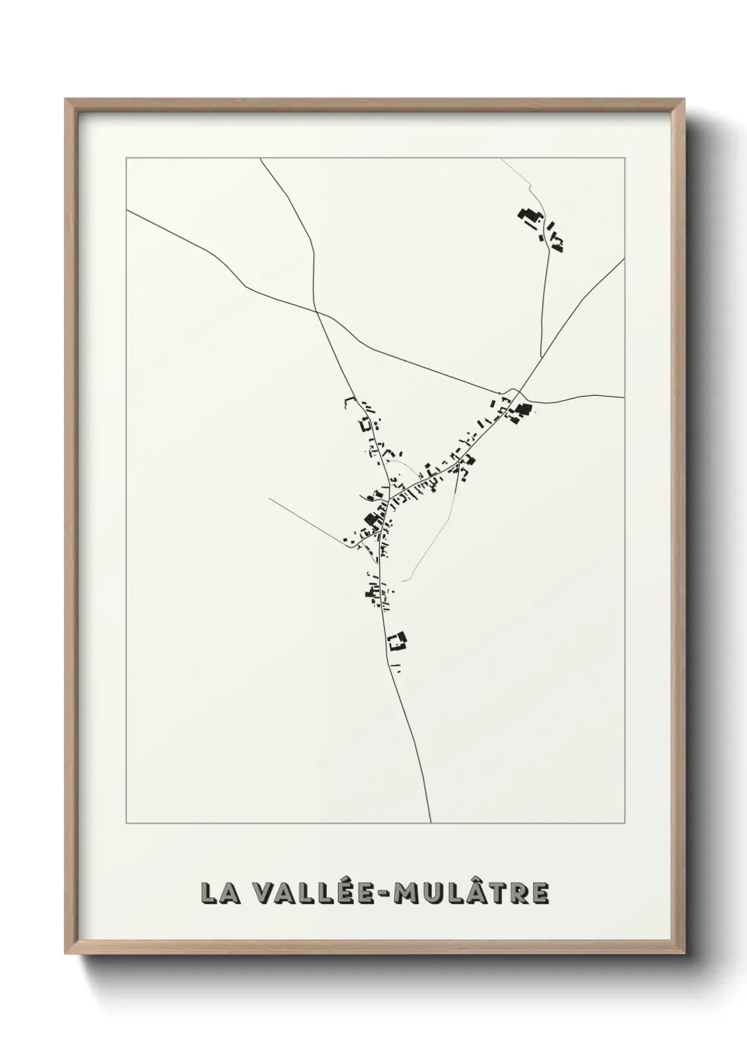 Un poster carte La Vallée-Mulâtre