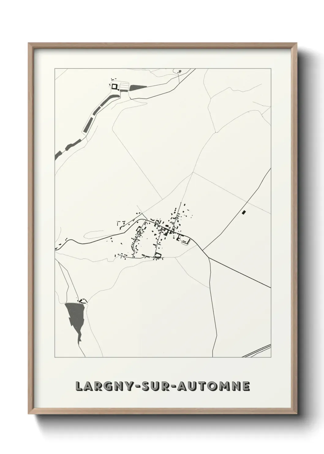 Un poster carte Largny-sur-Automne