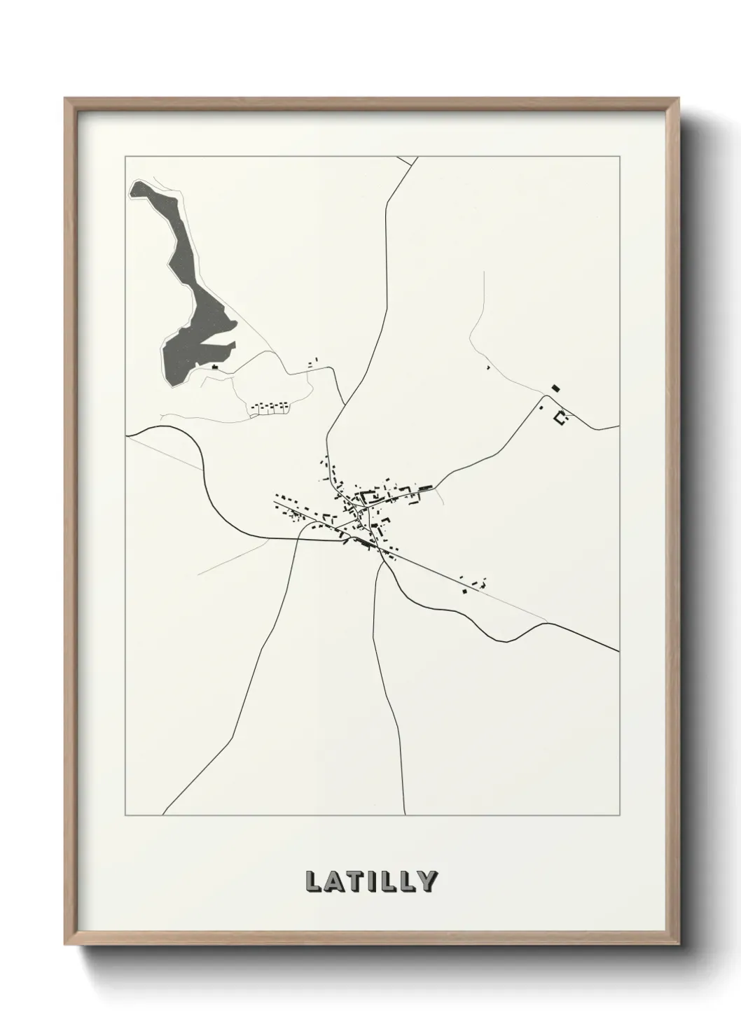 Un poster carte Latilly