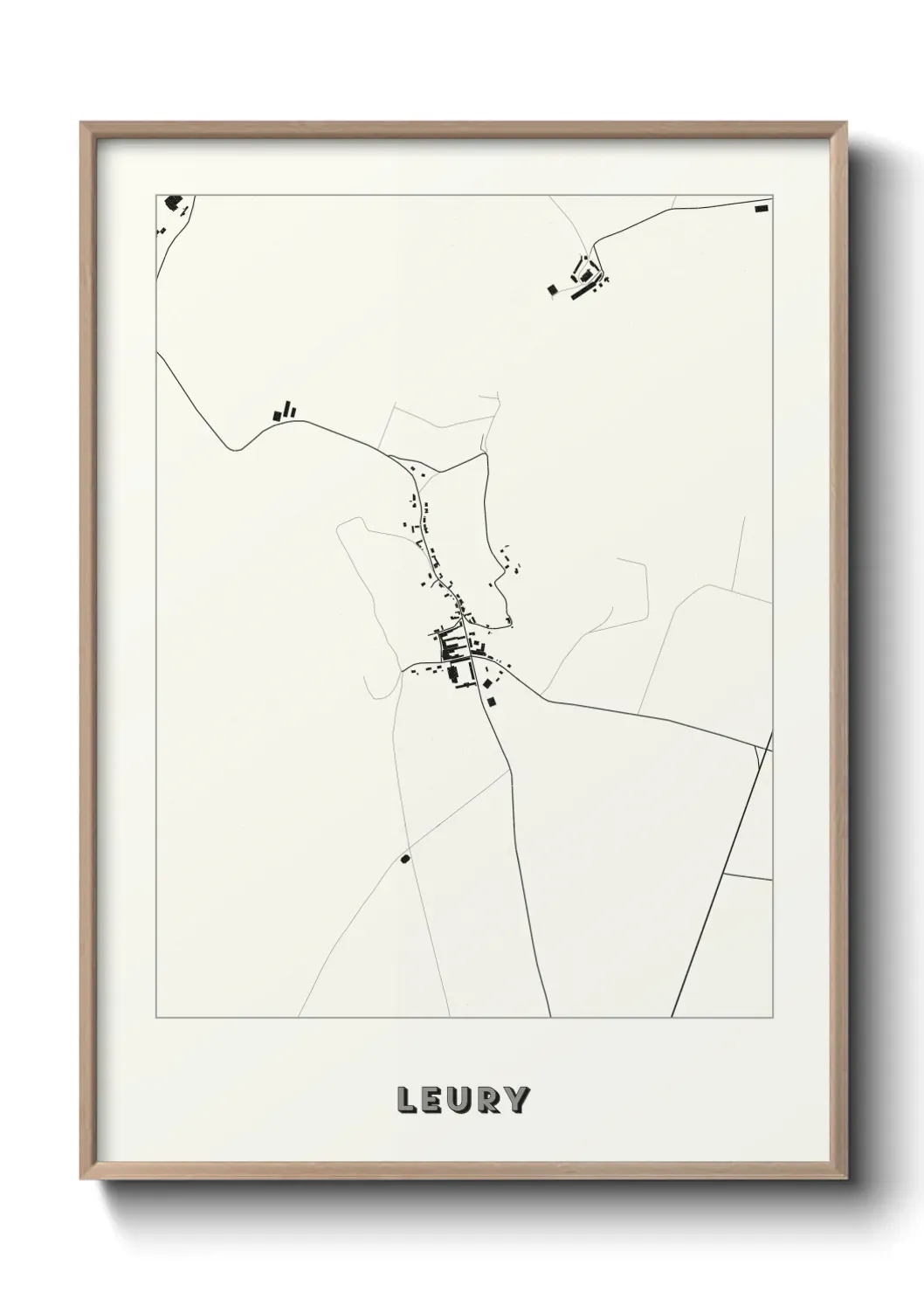 Un poster carte Leury