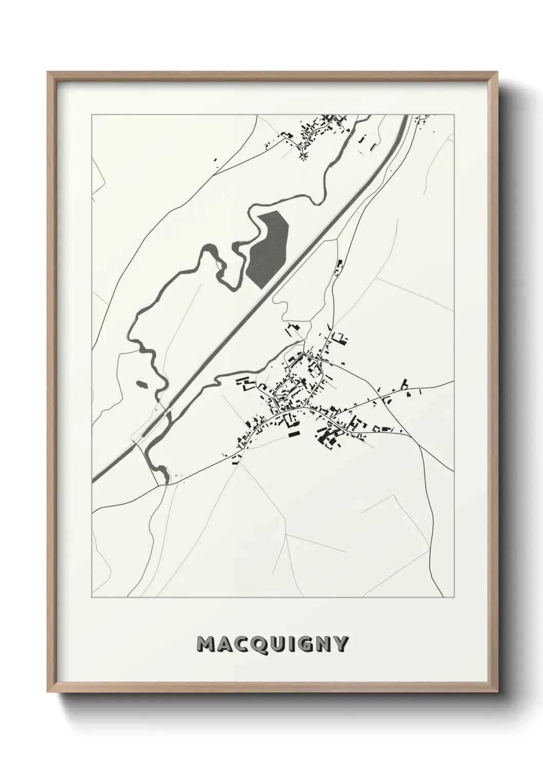 Un poster carte Macquigny