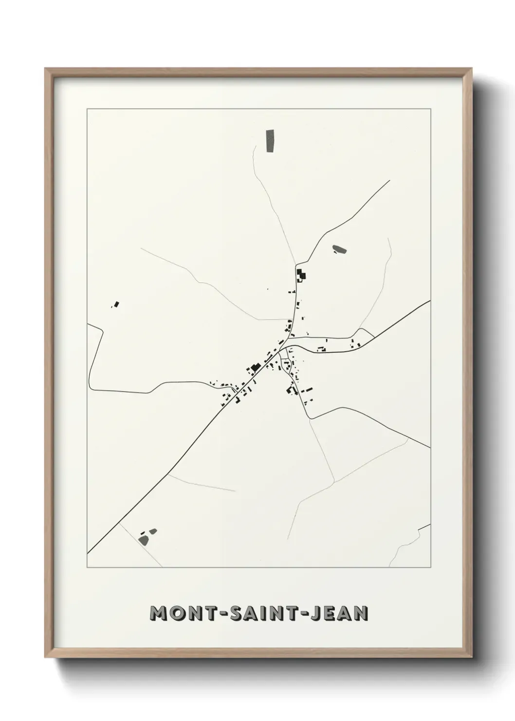 Un poster carte Mont-Saint-Jean