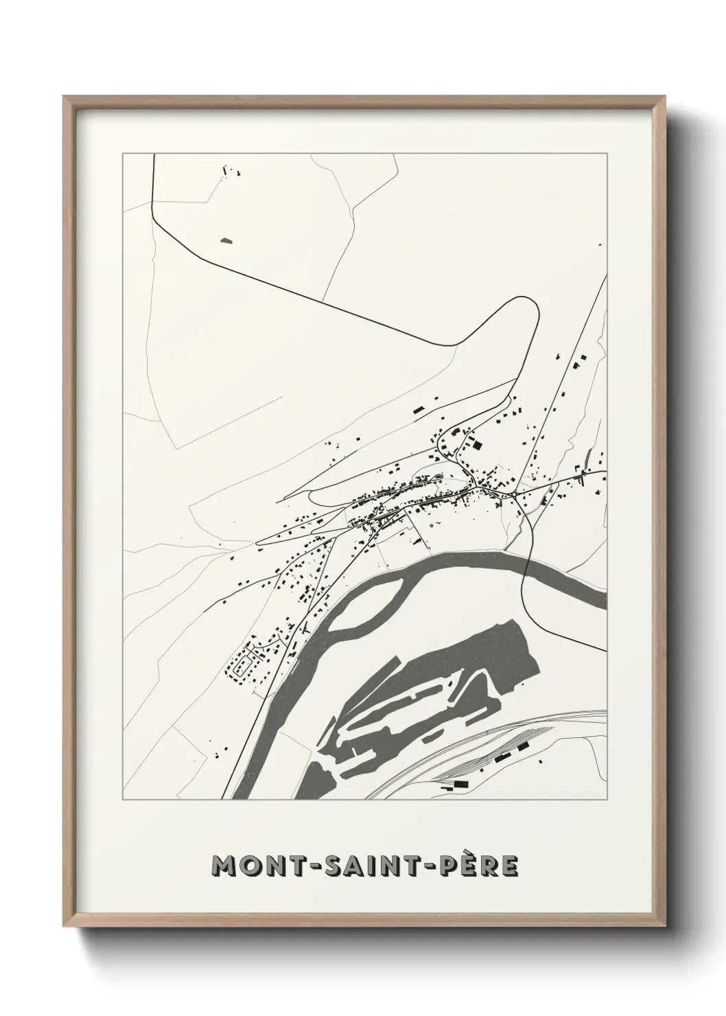 Un poster carte Mont-Saint-Père