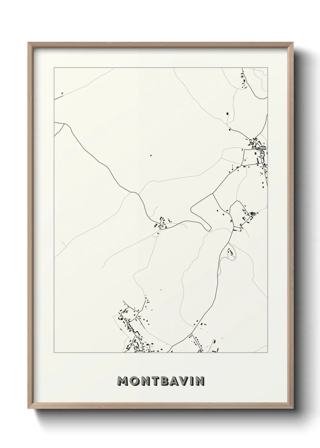 Un poster carte Montbavin