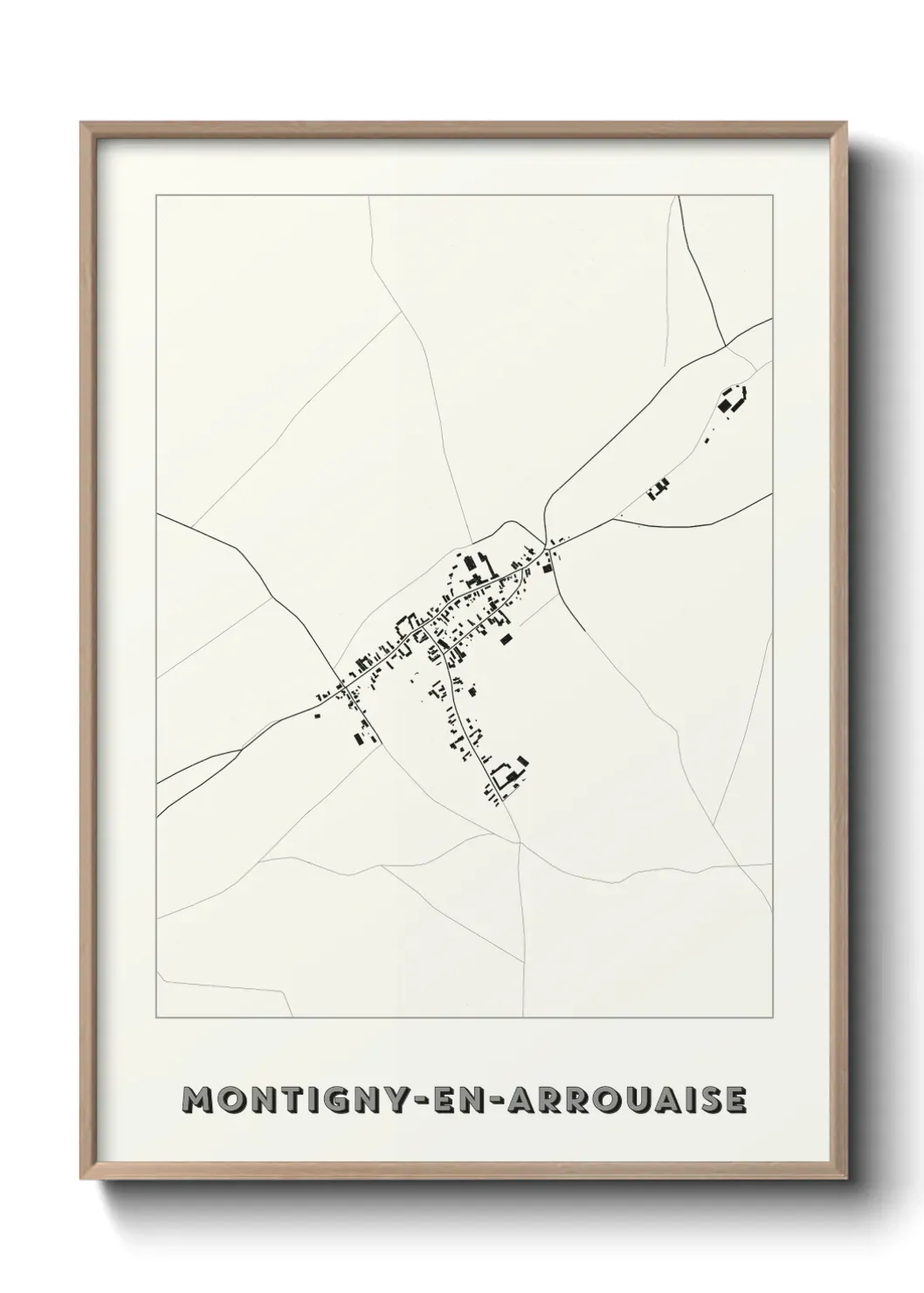 Un poster carte Montigny-en-Arrouaise