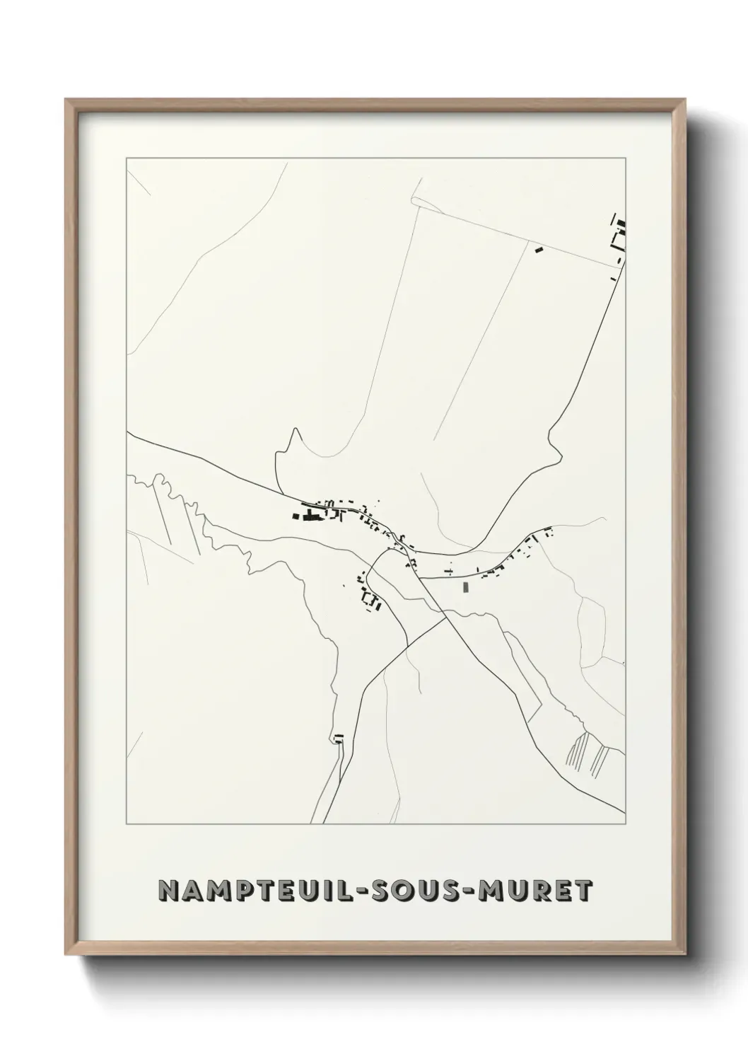 Un poster carte Nampteuil-sous-Muret