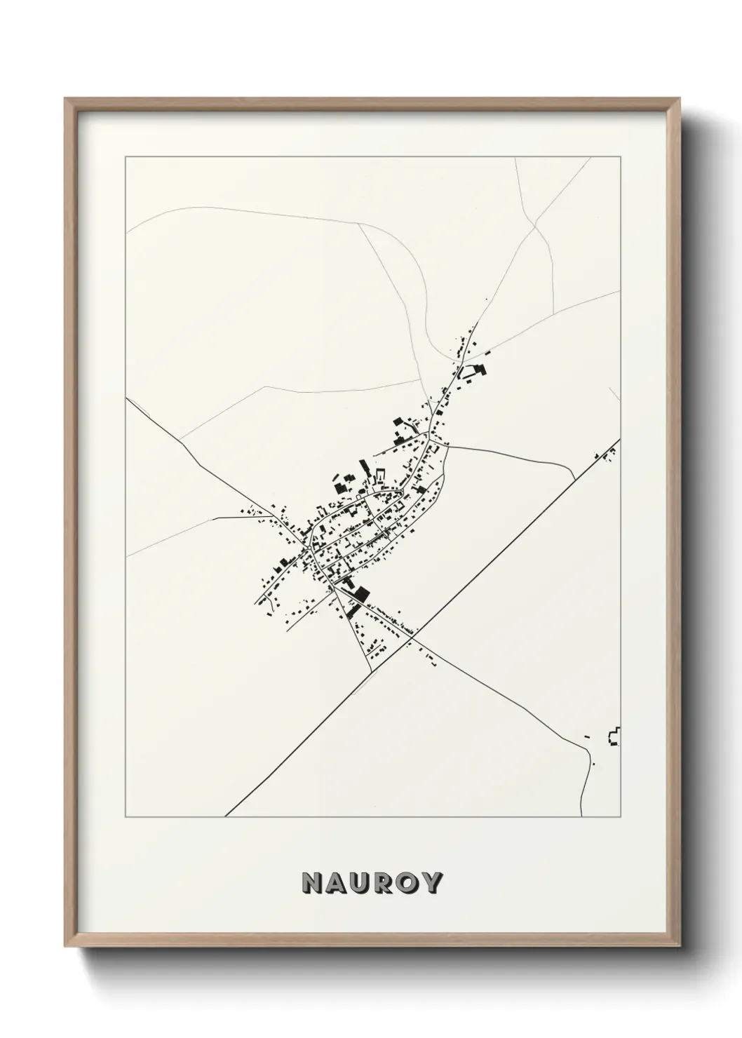 Un poster carte Nauroy