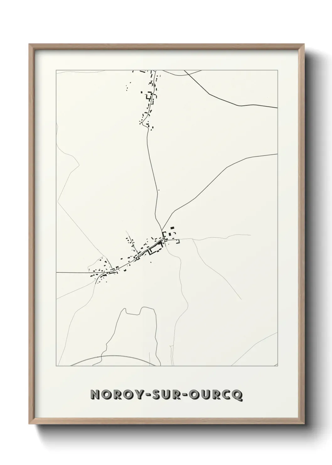 Un poster carte Noroy-sur-Ourcq