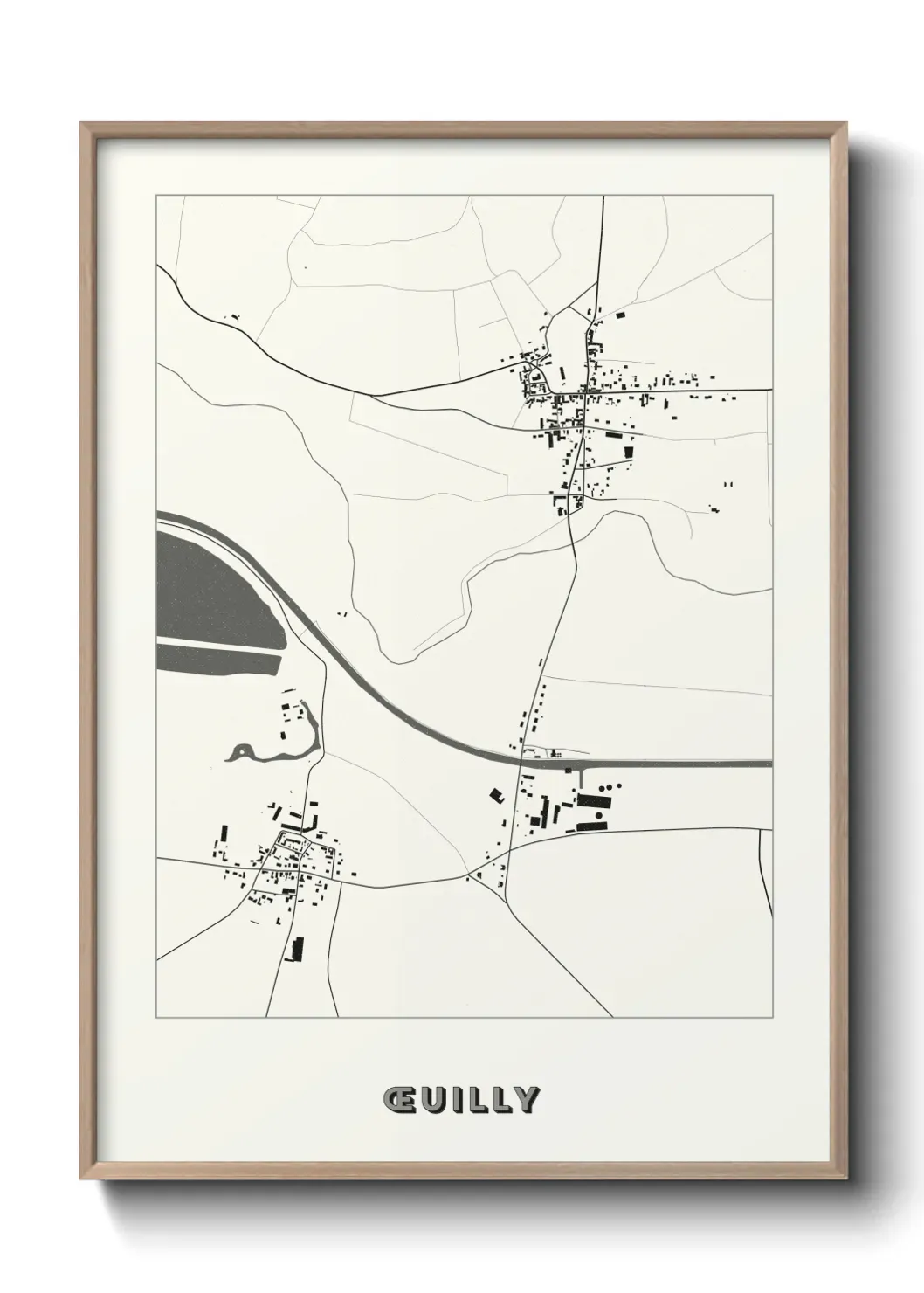 Un poster carte Œuilly